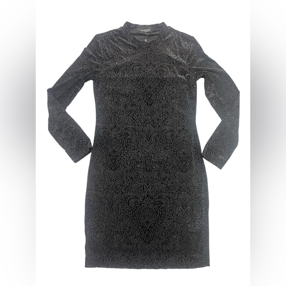 NWOT Jeuvre Black Fitted Cocktail Dress Size 8